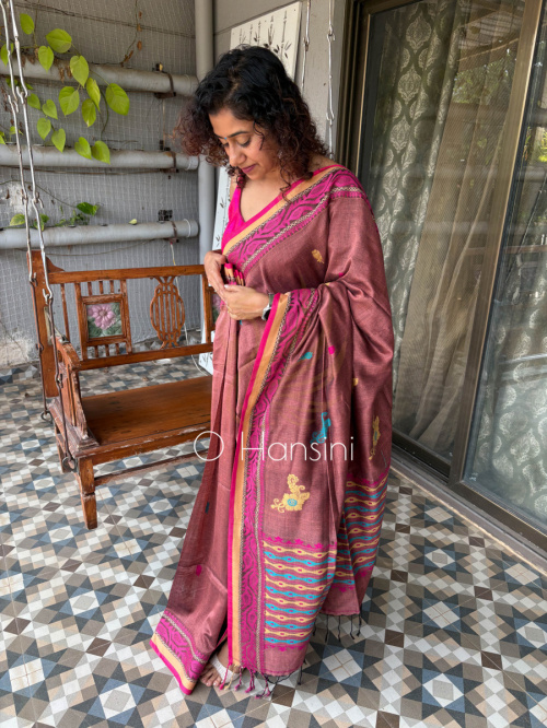Handwoven Bengal Cotton Saree